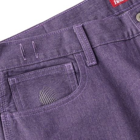 HELLRAZOR BAGGIE COLOR DENIM PANTS Deep Purple