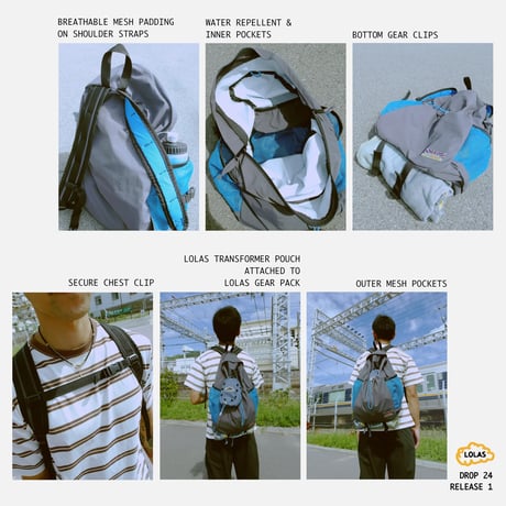 LOLA'S HARDWARE GEAR PACK PACKABLE BACKPACK Sand