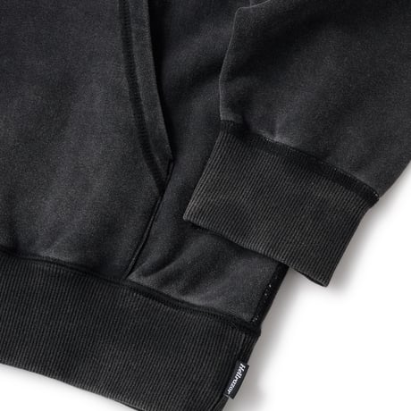 HELLRAZOR LOGO GARMENT DYE HOODIE Black Dye