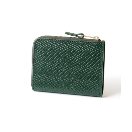 FTC SNAKE LEATHER COMPACT WALLET Green
