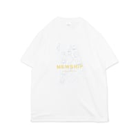 MEWSHIP Tシャツ　Three point GOAT S/S PL　<White×Yellow>