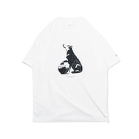 MEWSHIP Tシャツ　Night mountain ”KEN" S/S PL <White×Black>