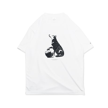 MEWSHIP Tシャツ　Night mountain ”KEN" S/S PL <White×Black>