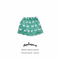APPLEGANG バスパン　 HEART GANG SHORTS ティファニー × ホワイト