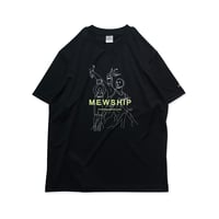 MEWSHIP Tシャツ　Three point GOAT S/S PL　<Black×L.Green>