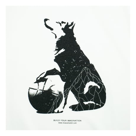 MEWSHIP Tシャツ　Night mountain ”KEN" S/S PL <White×Black>