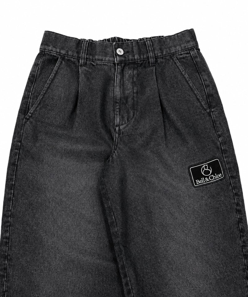 B&C Wide Denim 【Wash Black】 | Bell&Chloe STORE