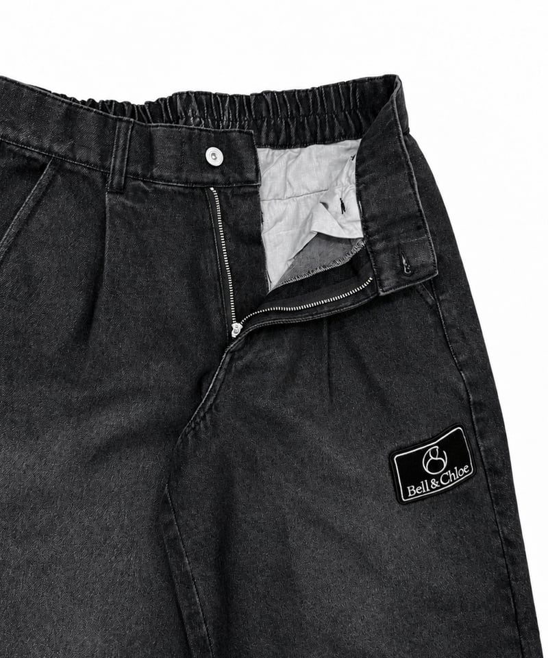 B&C Wide Denim 【Wash Black】 | Bell&Chloe STORE