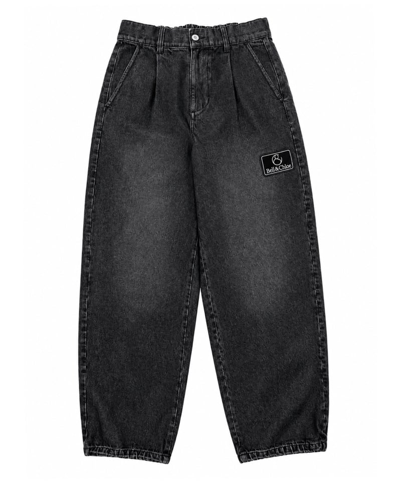 B&C Wide Denim 【Wash Black】 | Bell&Chloe STORE