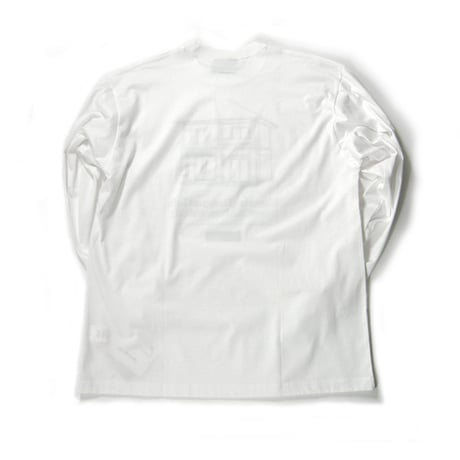 BLUFCAMP ／ ブルーフキャンプ　シルクスクリーン プリント ハイゲージ ロンT 日本製 ホワイト comme des garcons コムデギャルソン ｜ 春 秋冬