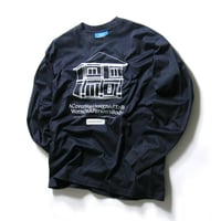 BLUFCAMP ／ ブルーフキャンプ　シルクスクリーン プリント ハイゲージ ロンT 日本製 ネイビー comme des garcons コムデギャルソン ｜ 春 秋冬