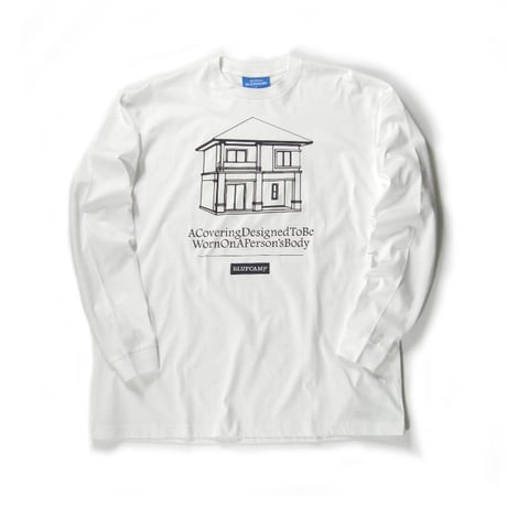 BLUFCAMP ／ ブルーフキャンプ　シルクスクリーン プリント ハイゲージ ロンT 日本製 ホワイト comme des garcons コムデギャルソン ｜ 春 秋冬