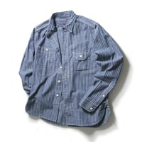 SUNNY SPORTS ／ サニースポーツ　ワークシャツ 日本製 シャンブレー シャツ ストライプ ｜ 春 秋冬　（No.342447）