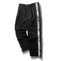 DEL MAR SPORTSWEAR ／ デルマースポーツウェア　レオパード ライン パンツ ワンタック スラックス ワンタック デルマースポーツウェアー 側章 モノトーン ｜ オールシーズン