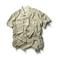 THRIFTY LOOK × Encinitas × TRI MOUNTAIN ／ スリフティールック × エンシニータス × トライマウンテン　UVカット フィッシング シャツ UPF30 ベージュ
