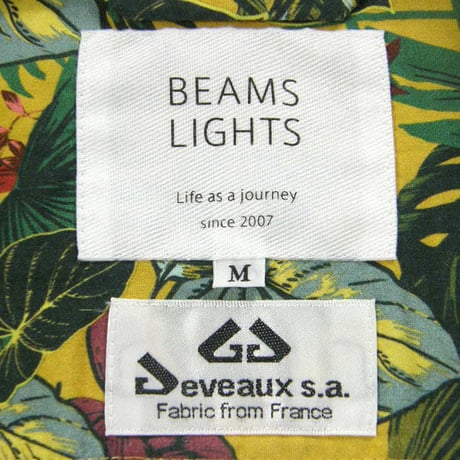 BEAMS LIGHTS × DEVEAUX ／ ビームスライツ × デヴォー　フレンチテキスタイル 長袖シャツ ボタニカル アロハシャツ オープンカラー シャツ トロピカル ｜ オールシーズン