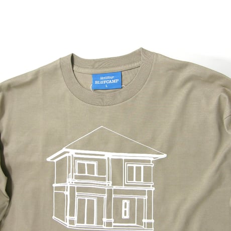 BLUFCAMP ／ ブルーフキャンプ　シルクスクリーン プリント ハイゲージ ロンT 日本製 ベージュ comme des garcons コムデギャルソン ｜ 春 秋冬
