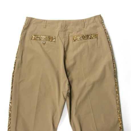DEL MAR SPORTSWEAR ／ デルマースポーツウェア　レオパード ライン パンツ ワンタック スラックス ワンタック デルマースポーツウェアー ベージュ ｜ オールシーズン