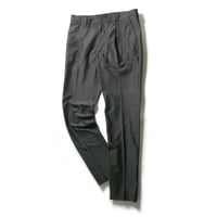 BEAMS GOLF PURPLE LABEL ／ ビームスゴルフ　ストライプ ジャージ スラックス ストレッチ パンツ ゴルフパンツ チャコールグレー ｜ 春夏　（No.331818）