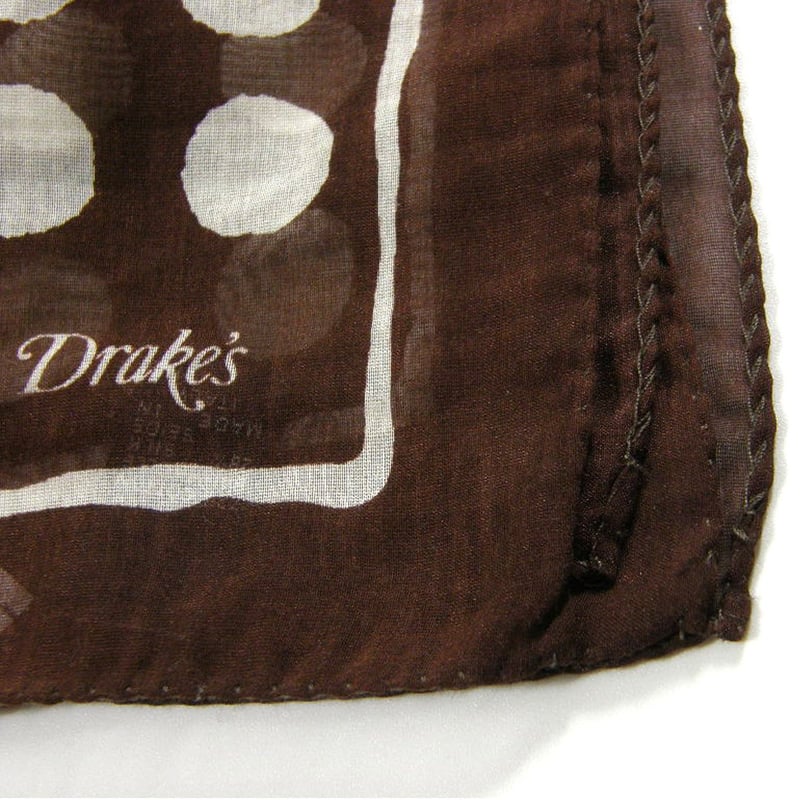 Drake's ／ ドレイクス コットン シルク バンダナ スカーフ イタリア製