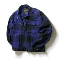 Wrangler × PENDLETON ／ ラングラー × ペンドルトン　127MW ワークジャケット アウター チェック ブルー ｜ 春 秋冬