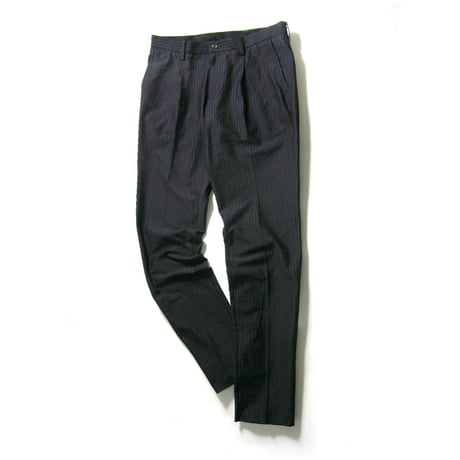 BEAMS GOLF PURPLE LABEL ／ ビームスゴルフ　ストライプ ジャージ スラックス ストレッチ パンツ ゴルフパンツ ネイビー ｜ 春夏　（No.331817）