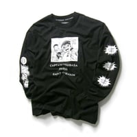 Paris Saint-Germain × キャプテン翼 ／ パリサンジェルマン　ボールはともだち ロンT 長袖 Tシャツ カットソー PSG ブラック ｜ 春 秋冬