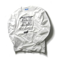 BLUFCAMP ／ ブルーフキャンプ　シルクスクリーン プリント ハイゲージ ロンT 日本製 ホワイト comme des garcons コムデギャルソン ｜ 春 秋冬