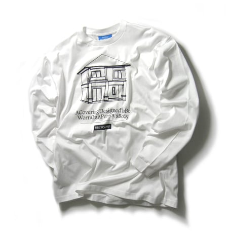 BLUFCAMP ／ ブルーフキャンプ　シルクスクリーン プリント ハイゲージ ロンT 日本製 ホワイト comme des garcons コムデギャルソン ｜ 春 秋冬