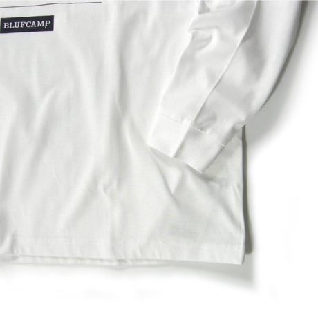 BLUFCAMP ／ ブルーフキャンプ　シルクスクリーン プリント ハイゲージ ロンT 日本製 ホワイト comme des garcons コムデギャルソン ｜ 春 秋冬