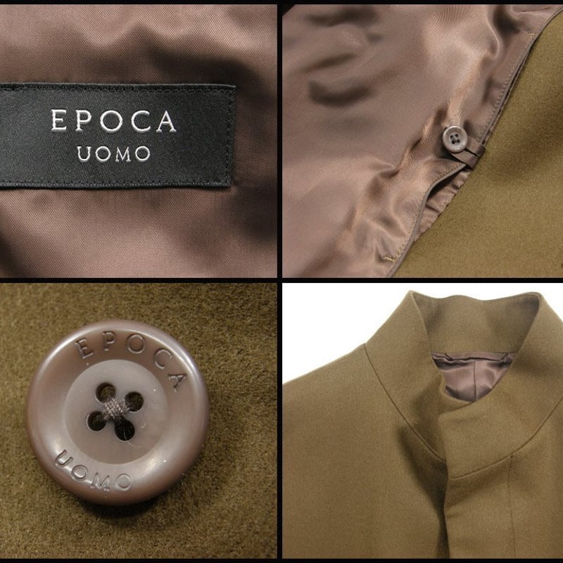EPOCA UOMO ／ エポカウォモ 尾州産 厚手 ウール スタンドカラーコート