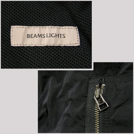 BEAMS LIGHTS ／ ビームスライツ　軽量 ワッシャーナイロン パラシュートパンツ ブラック ｜ オールシーズン