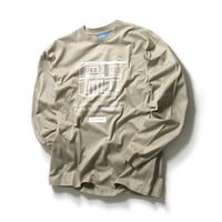 BLUFCAMP ／ ブルーフキャンプ　シルクスクリーン プリント ハイゲージ ロンT 日本製 ベージュ comme des garcons コムデギャルソン ｜ 春 秋冬