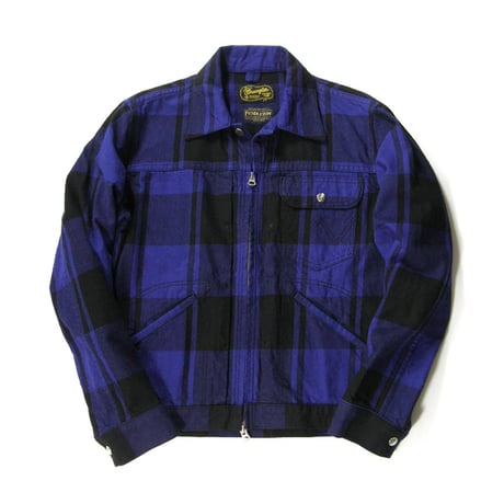 Wrangler × PENDLETON ／ ラングラー × ペンドルトン　127MW ワークジャケット アウター チェック ブルー ｜ 春 秋冬