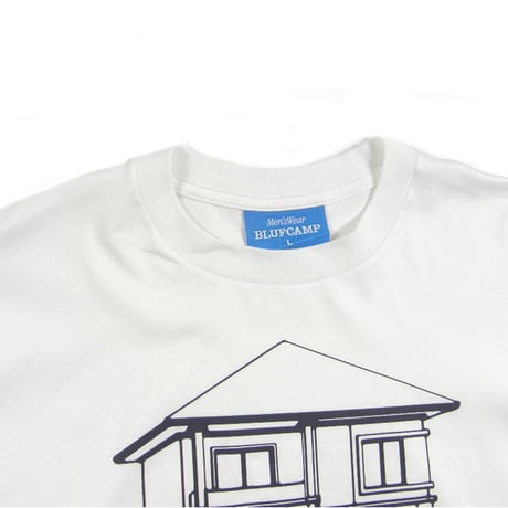 BLUFCAMP ／ ブルーフキャンプ　シルクスクリーン プリント ハイゲージ ロンT 日本製 ホワイト comme des garcons コムデギャルソン ｜ 春 秋冬