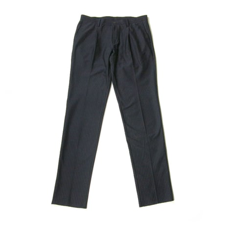 BEAMS GOLF PURPLE LABEL ／ ビームスゴルフ　ストライプ ジャージ スラックス ストレッチ パンツ ゴルフパンツ ネイビー ｜ 春夏　（No.331817）
