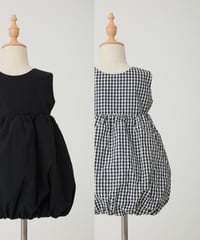 Amelie Reversible Dress kids  version2 Black & gingham
