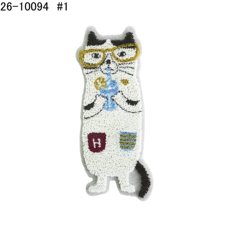 26-10094　モコモコブラシ刺繍のブローチ　ハチ