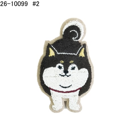 26-10099　モコモコブラシ刺繍のブローチ　柴尻君