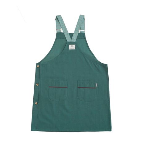 26-9601　ネコまるけ　脇釦あきエプロン
