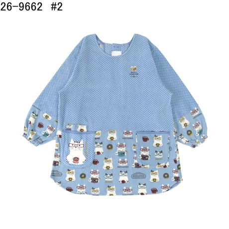26-9662　ネコまるけフリース　ドレスあきカッポウ