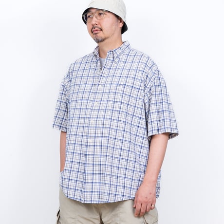 【USED】1990s-2000s Eddie Bauer : Plaid BD S/S Shirt : XXL