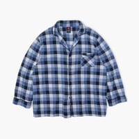 【USED】2010s Hanes USA : Flannel Plaid Pajama Shirt : XL