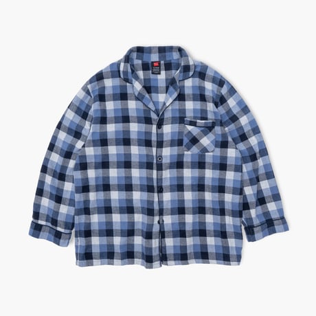 【USED】2010s Hanes USA : Flannel Plaid Pajama Shirt : XL