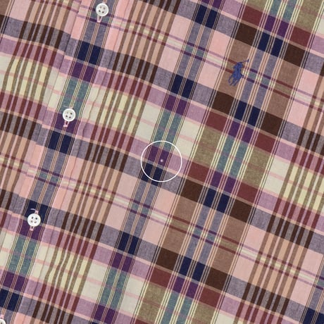【USED】1990s-2000s Ralph Lauren : "BLAKE" Madras Plaid BD S/S Shirt : XXL