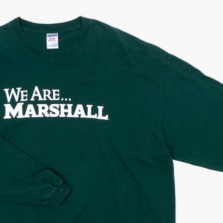 【USED】2000s JERZEES : "Marshall University" Crew L/S T-Shirt : XXL
