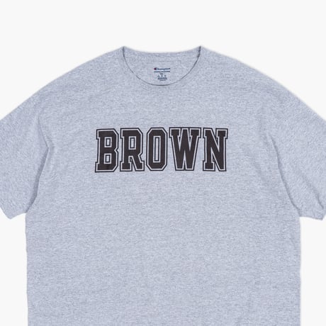 【USED】2010s-20s Champion USA : "BROWN UNIVERSITY" Brown Logo Crew T-Shirt : 3XL