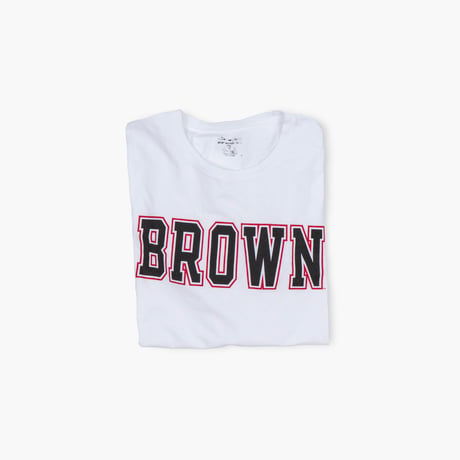 【USED】2010s-20s Champion USA : "BROWN UNIVERSITY" 2-Tone Logo Crew T-Shirt : XXL