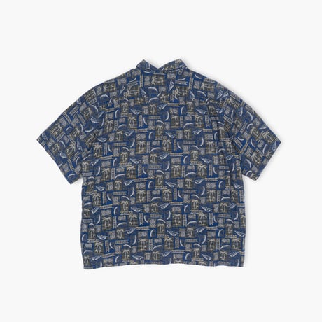 【USED】1980s REYN SPOONER : Rayon Hawaiian Regular Shirt (Made in Hawaii) : XL