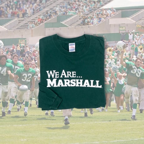 【USED】2000s JERZEES : "Marshall University" Crew L/S T-Shirt : XXL